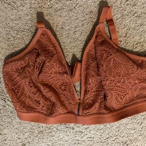 Lively Lace Bralette in Warm Terracotta Size 3